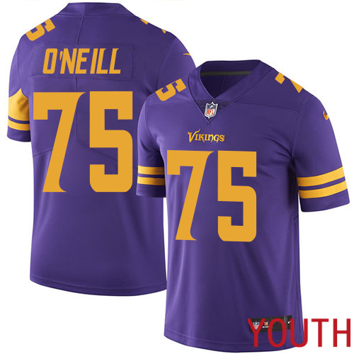 Minnesota Vikings #75 Limited Brian O Neill Purple Nike NFL Youth Jersey Rush Vapor Untouchable